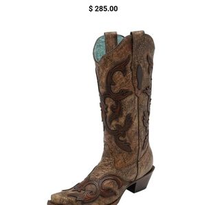 Cognac/Brown Patch Boots Corral